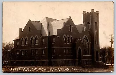 Moweaqua Illinois~1st United Methodist Episcopal Church~1908 RPPC Lenore Gluard • $17