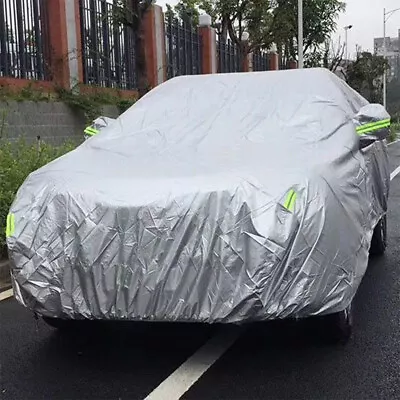 XL Full Car Cover Outdoor Waterproof Sun Snow Rain UV Heat Dust Resistant Silver • $24.19