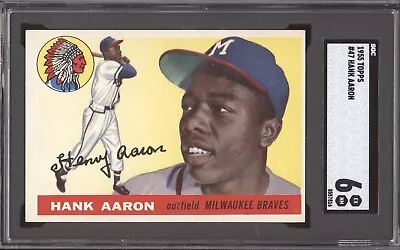 Hank Aaron Sgc 6 1955 Topps Baseball #47 Braves  • $1199.99