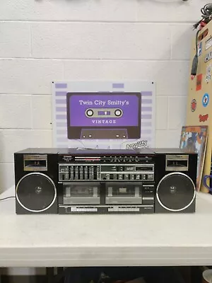 FISHER PH463 High Fidelity Boombox Radio Dual Cassette  Player Vintage -4 REPAIR • $19.99