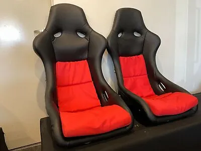 2x Crank Motorsport Podium Position.Red Recaro Pole Car Racing Sport Seat • $699