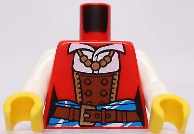 Lego Pirate Red Female Minifig Torso Corset Belt White Arms • $3.40