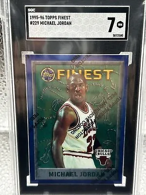 Sgc 7 Michael Jordan 1995-96 Topps Finest With Coating #229 *chicago Bulls*  Nm • $45