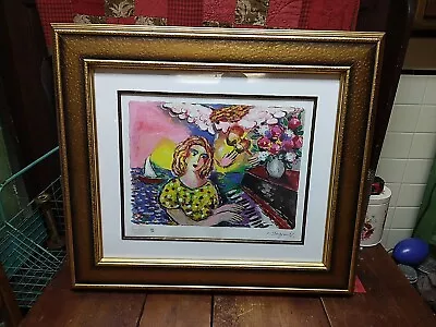 Zamy Steynovitz Art Serigraph Couple Ship Numbered Signed 372/750 Framed Print  • $125