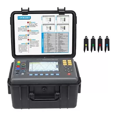 Three-phase Power Quality Analyzer Meter With 4pcs 8mm×15mm Current Clamp • $2480