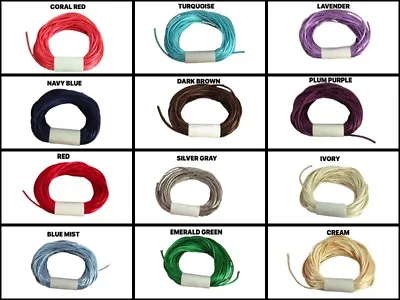 10 Yds - 2mm Satin Rattail Thick Cord Rat Tail Jewelry Making Braid Choose Color • $1.85