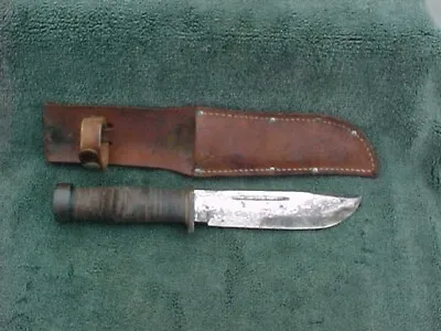 Vintage CATTAURAUGUS 225 Q WWll Quartermaster Fighting Combat Fixed Blade Knife • $199