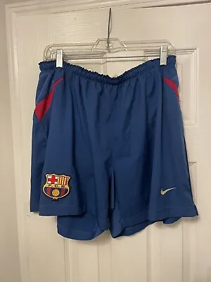 Vintage Nike FC Barcelona Shorts Size Large • $30