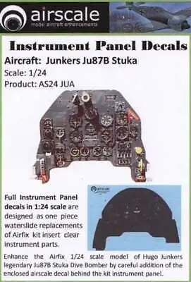 1/24 Junkers Ju87 Stuka Instrument Panel (Decal) (D) • $16.86
