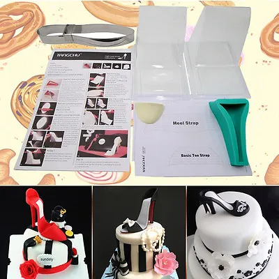 £18.99 • Buy Silicone High Heel Shoe Kit Fondant Mould Wedding Cake Decorating Template Mold