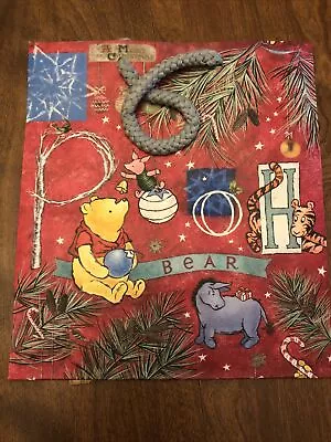 Vintage RARE Classic Pooh Christmas Small Gift Bag Michel And Company • $4