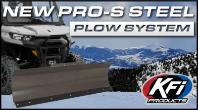 thumbnail interactive-video image 1 of Complete 66-inch Snow Plow Kit For 2012-2021 John Deere Gator XUV 550, 560, And 590i. This KFI Products Plow Comes With A Mad Dog Winch, Powder-coated Finish, And 2-year Warranty. 1 of 6