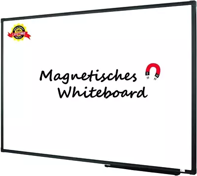 Magnetic Dry Erase White Board 36  X 24  Whiteboard Black Aluminium Framed Pre • $56.48