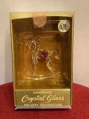 Crystal Glass Christmas Handmade Holiday Decoration In Box Made In Taiwan • $8