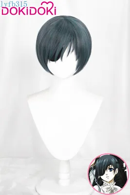 Anime Black Butler Cosplay Ciel Phantomhive Short Hair Wig Harajuku Hairpiece • $29.99
