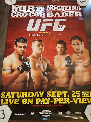 Halo Reach Mir Bader Nogueira Cro Cop Signed UFC 119 39x27 Poster 2010 Indy  • £120.63