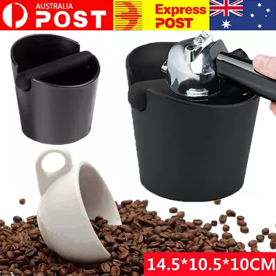 Coffee Waste Container Espresso Grinds Knock Box Tamper Tube Bin Black Bucket AU • $12.79