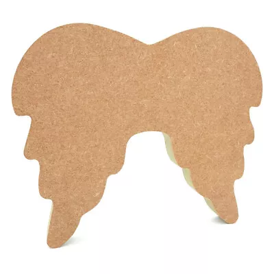 Freestanding Angel Wings Shape MDF Wooden Craft Blank 18mm Large Christmas Deco  • £2.60