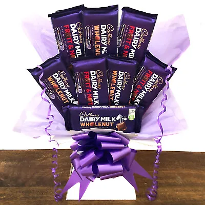 CADBURY DAIRY MILK FRUIT & NUT And WHOLENUT Chocolate Bars Bouquet Easter Gift • £29.99