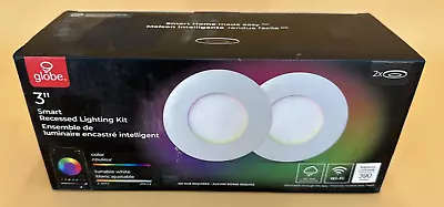 Wi-Fi Smart 3 In. Ultra Slim LED Recessed Lighting Kit 2-Pack Multi-Color RGB • $40