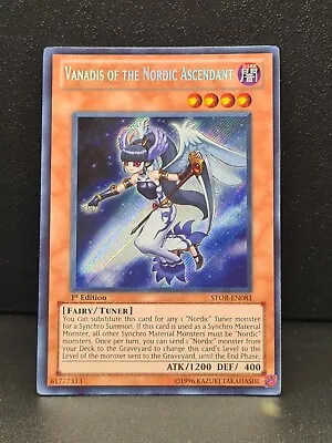 Yugioh - Vanadis Of The Nordic Ascendant 1st Edition Secret Rare STOR-EN081 NM • $13.39