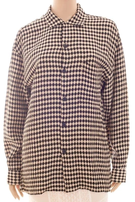 £5.65 • Buy EQUIPMENT Vintage Argyle Print Button Up Blouse Shirt With Pocket Size M
