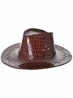 Deluxe Brown Crocodile Skin Australian Akubra Cowboy Hat - New - Genuine • $25.29