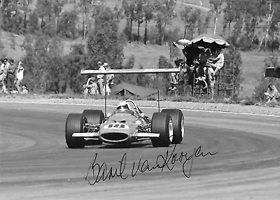 Basil Van Rooyen 1939~2023 SIGNED  McLaren M7A  South African GP Kyalami  1969 • $18.93