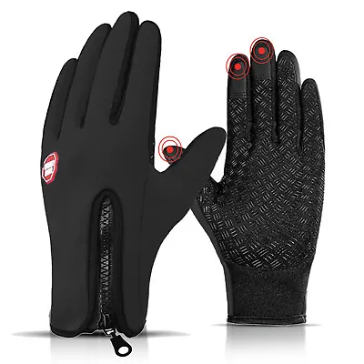 Unisex Winter Gloves Waterproof Windproof Touch Screen Non-slip Grip • £4.95