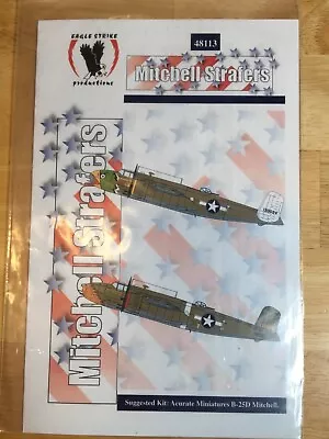 Eagle Strike Productions 48113 B-25 Mitchell Strafers 1/48 Decal Sheet New OOP • $19.95