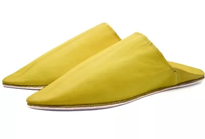 Moroccan Sheepskin Slippers For Men Moroccan Slide Embroidery Royale Babouche • $47