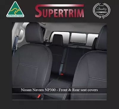 FRONT Seat Covers Fits Nissan Navara NP300 Premium Neoprene Waterproof 100% Fit • $219