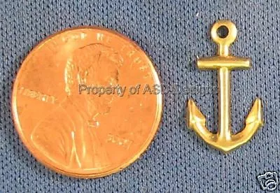 50pc Raw Brass Nautical Ship Anchor Charms 4125 • $6.89