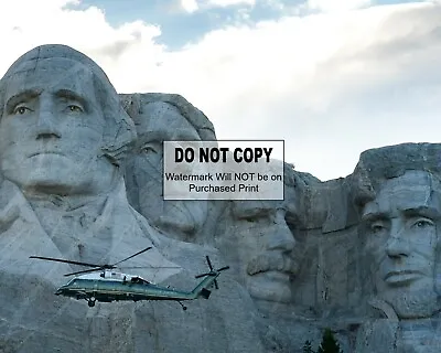 PRESIDENT DONALD TRUMP Aboard Marine One - Mount Rushmore - 8X10 PHOTO (#1001) • $7.50