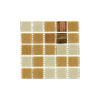 SMALL SAMPLE - Iridescent Glass Mosaic Tile For Kitchen & Bath - Color Varieties • $4.99