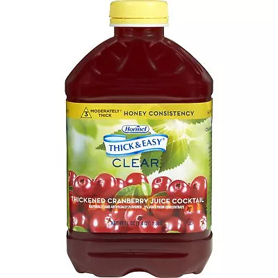 Thick & Easy Thickened Beverage Cranberry Juice 46 Oz. Bottle 6 Ct • $51.37