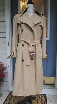 Vintage Etienne Aigner Trench Double Breasted Belted Lined Women's Sz 10-12 ? • $29.99