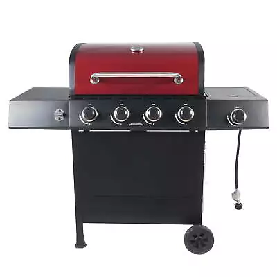  4-Burner Propane Gas Grill With Side Burner Red Sedona GBC1748WRS • $214.80