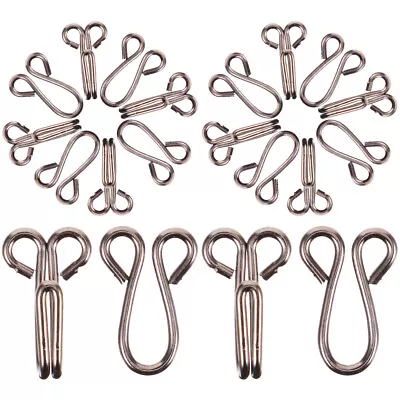  30 Pcs Sewing Hooks And Eyes Clasps For Metal Trousers Buckle Clothing • £6.15