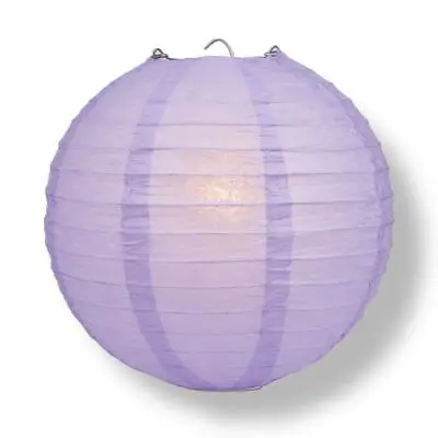 20  Lavender Round Paper Lantern Even Ribbing Hanging Decoration • $3.28