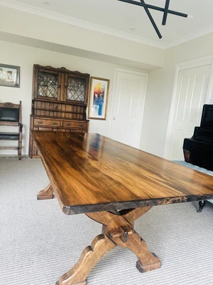 $7000 • Buy Hand Adzed Bespoke Solid Totara Dining Table Set
