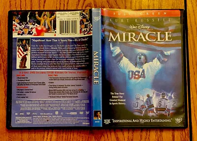 Walt Disney THE MIRACLE DVD Movie Kurt Russell Hockey (2 Discs) • $3.50