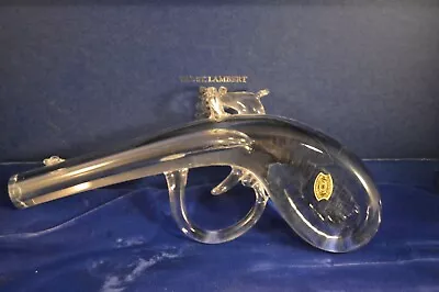 $69.99 • Buy VAL ST. LAMBERT Classic FLINTLOCK DUELING PISTOL CRYSTAL PAPERWEIGHT In BOX  EXC