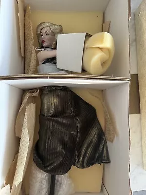 Franklin Mint Heirloom Marilyn Monroe Porcelain Golden Marilyn Doll 1994 NEW! • $300