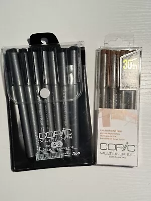 NEW - 2 Copic Multiliner Sets A-2 Set AND Fine NIB Inking Pens • $25