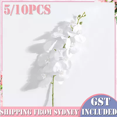 $39.99 • Buy 100cm 9heads Phalaenopsis Orchid White Flower Arrangement Wedding Party Decorate