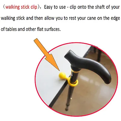 Easy-to-Use Desk Or Table Clip Walking Stick Cane Holder - Clip On Table Rest • £4.79