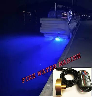 100w 8000 Lumen Blue Garboard Led Boat Drain Plug Light Marine 3/4 1/2 Npt  • $94