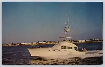 Miss Budweiser Busch Tuna Fishing Boat Ship Boot Key Florida 1960s Postcard • $10.88