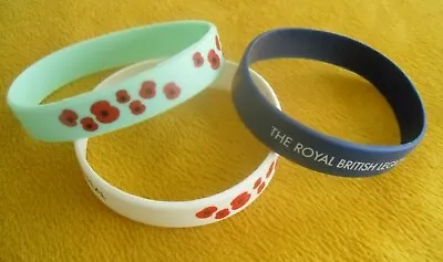 Remembrance Wristband 65mm Diameter In Various Colours ~NEW~ • £1